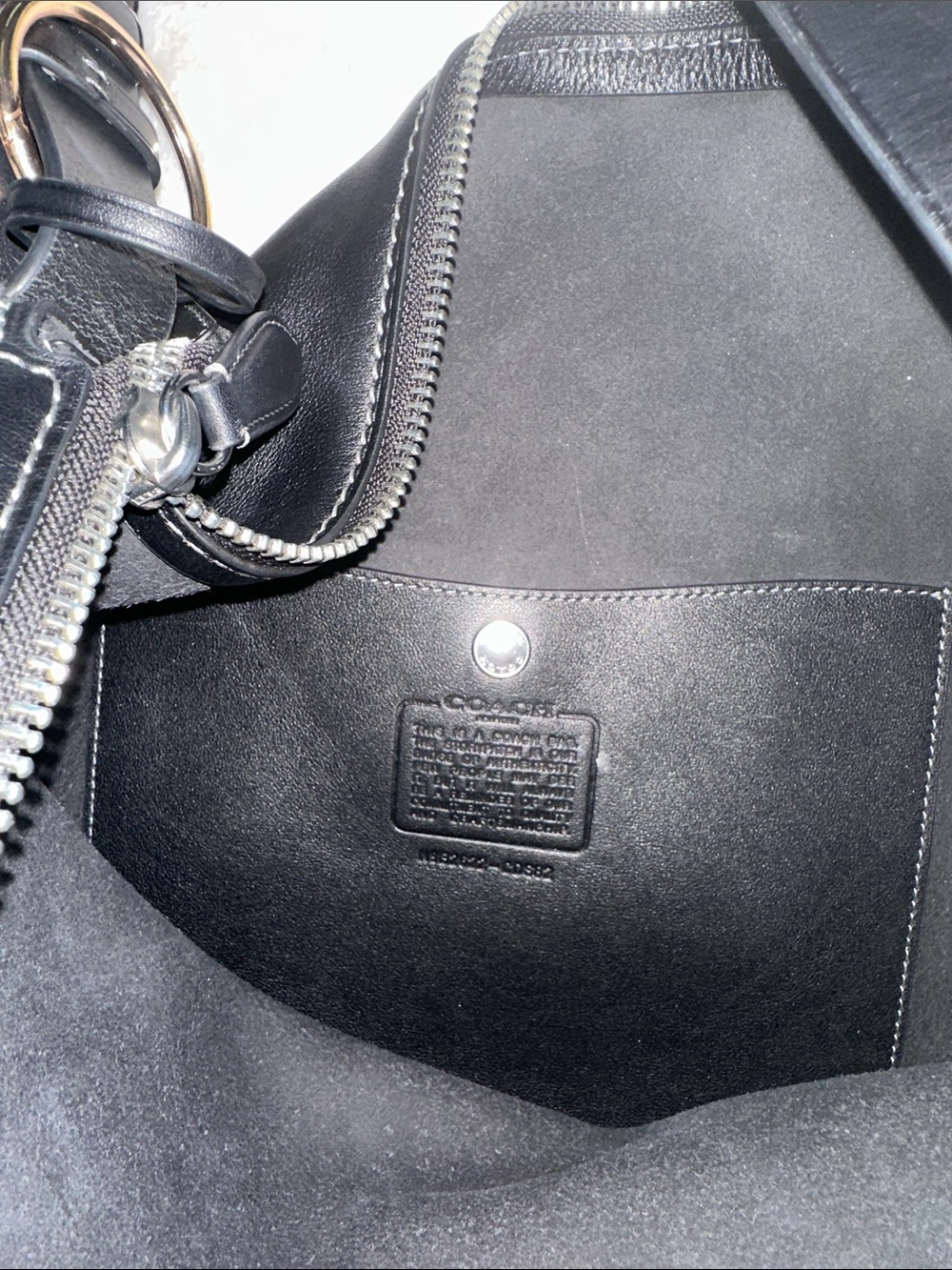 Coach Black Leather Mott 38 Messenger Shoulder Bag - Picture 7 of 8